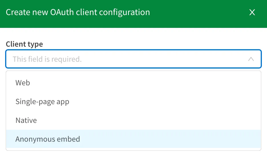 The configuration options for an OAuth2 client