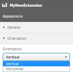 Custom drop-down menu in
extension