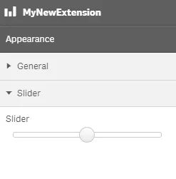 Custom slider with title
object in extension