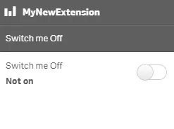 Custom switch object in
extension as accordion item