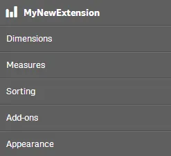 Example of extension property panel