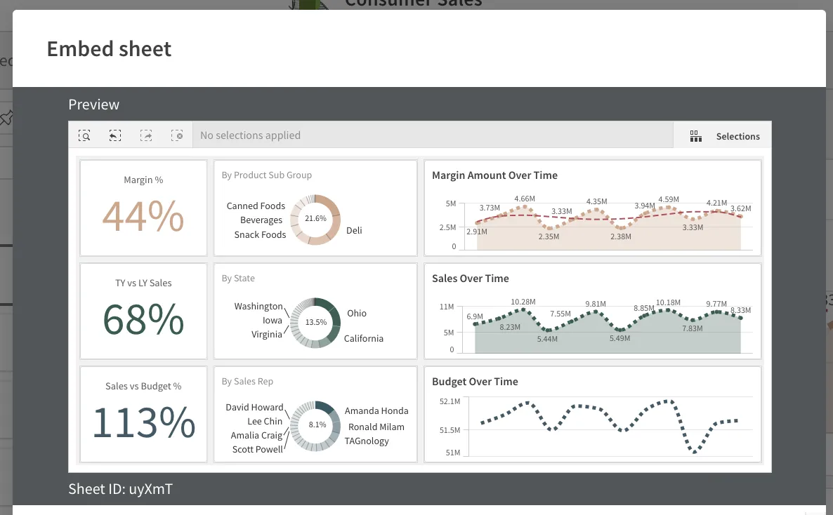 a screenshot of the preview window showing the sheet ID