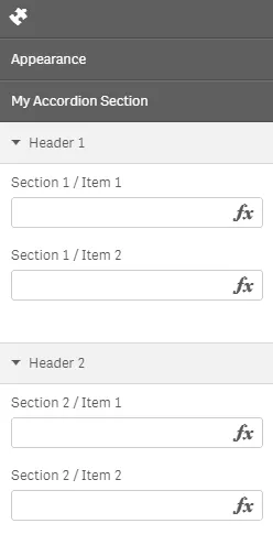 Example of section with multiple fields